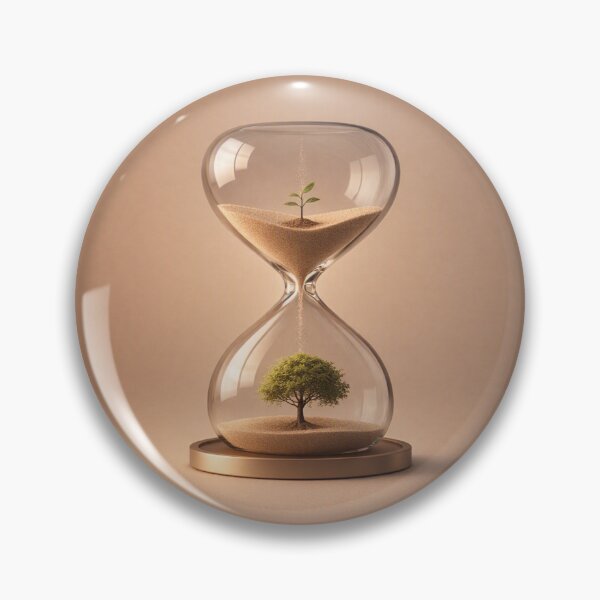 Item preview, Success Takes Time - Hourglass Tree Growing Motivation Art designed and sold by Chaos world.