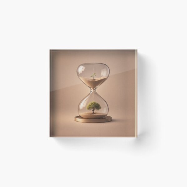 Item preview, Success Takes Time - Hourglass Tree Growing Motivation Art designed and sold by Chaos world.