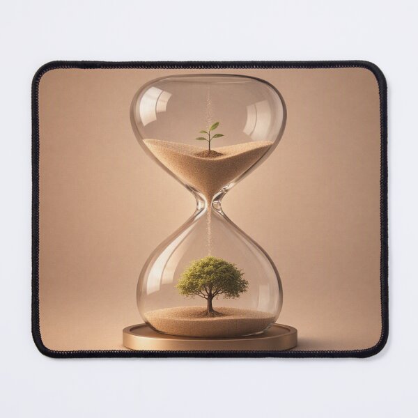 Item preview, Success Takes Time - Hourglass Tree Growing Motivation Art designed and sold by Chaos world.