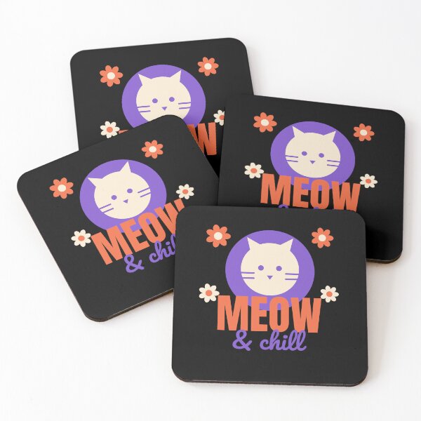 Item preview, Meow and Chill - Groovy Retro Cat Lover Shirt designed and sold by RankShift.