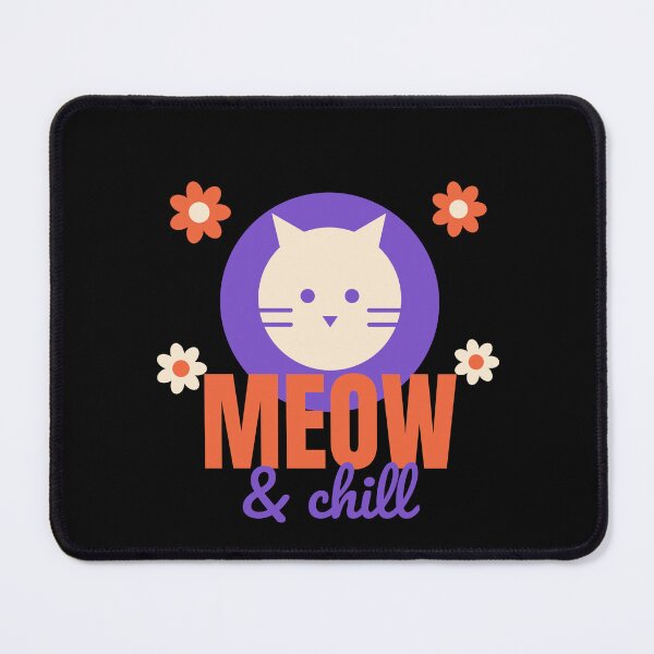 Item preview, Meow and Chill - Groovy Retro Cat Lover Shirt designed and sold by RankShift.