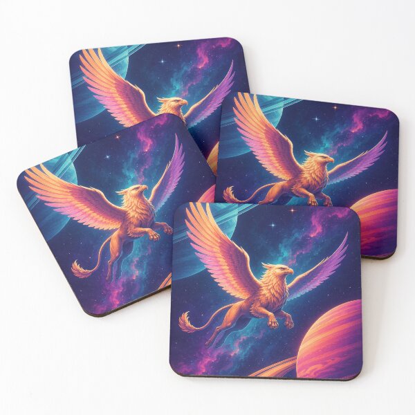 Item preview, Celestial Griffin Flying Between Ringed Worlds  designed and sold by Sketchlegacy.