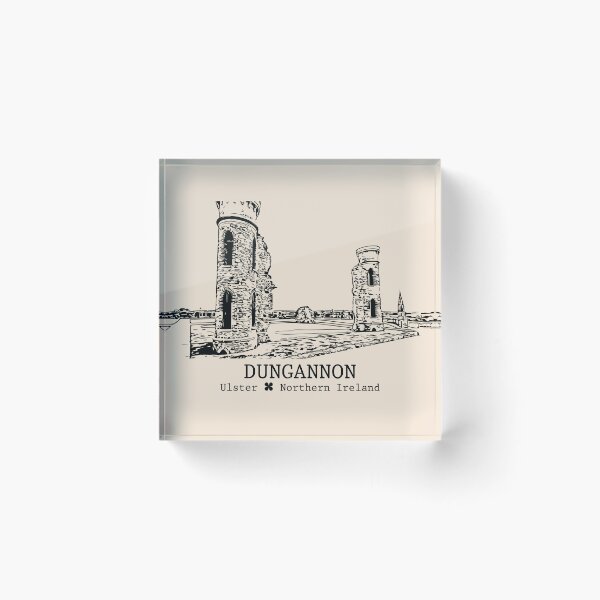 Item preview, Dungannon NI - Vintage Ink Cityscape designed and sold by Lakeric.
