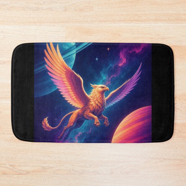 Item preview, Celestial Griffin Flying Between Ringed Worlds  designed and sold by Sketchlegacy.