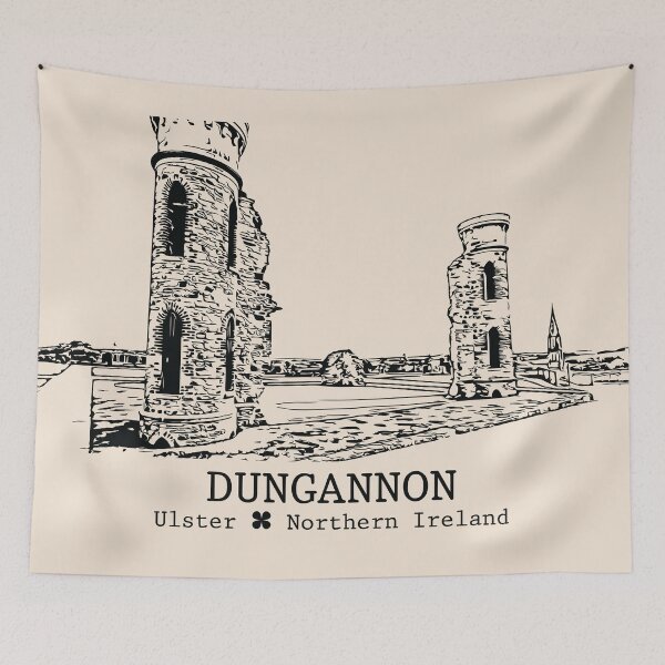 Item preview, Dungannon NI - Vintage Ink Cityscape designed and sold by Lakeric.