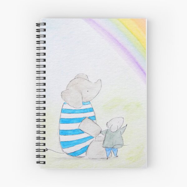 Item preview, Baby Elephant and Mouse See a Rainbow | Cozy Characters designed and sold by AngelaMarieArt.