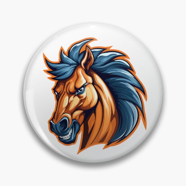 Item preview, Broncos Mustangs Stallions -  Mascot Orange Blue // School Spirit College Team Cheer designed and sold by Aubergine Designs.