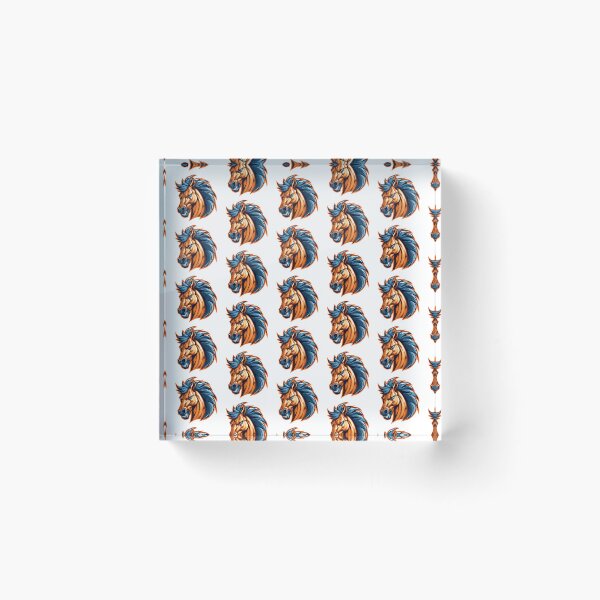 Item preview, Broncos Mustangs Stallions -  Mascot Orange Blue // School Spirit College Team Cheer designed and sold by Aubergine Designs.