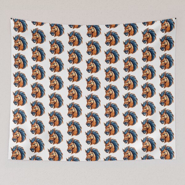 Item preview, Broncos Mustangs Stallions -  Mascot Orange Blue // School Spirit College Team Cheer designed and sold by Aubergine Designs.