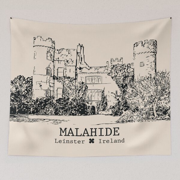 Item preview, Malahide IRL - Vintage Ink Cityscape designed and sold by Lakeric.