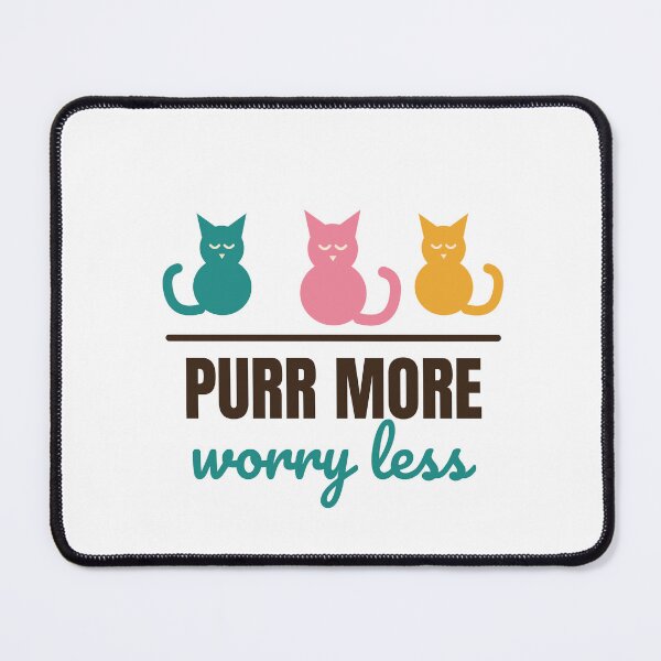 Item preview, Purr More Worry Less - Cute Colourful Cat Shirt designed and sold by RankShift.