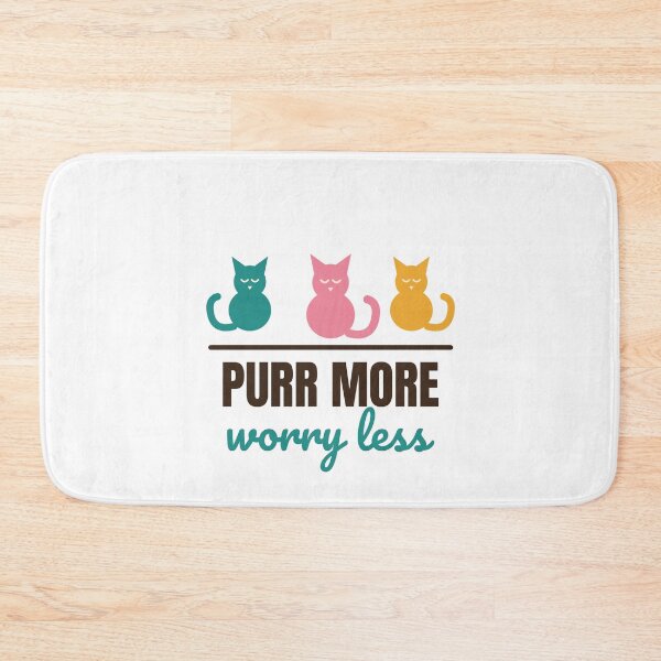 Item preview, Purr More Worry Less - Cute Colourful Cat Shirt designed and sold by RankShift.