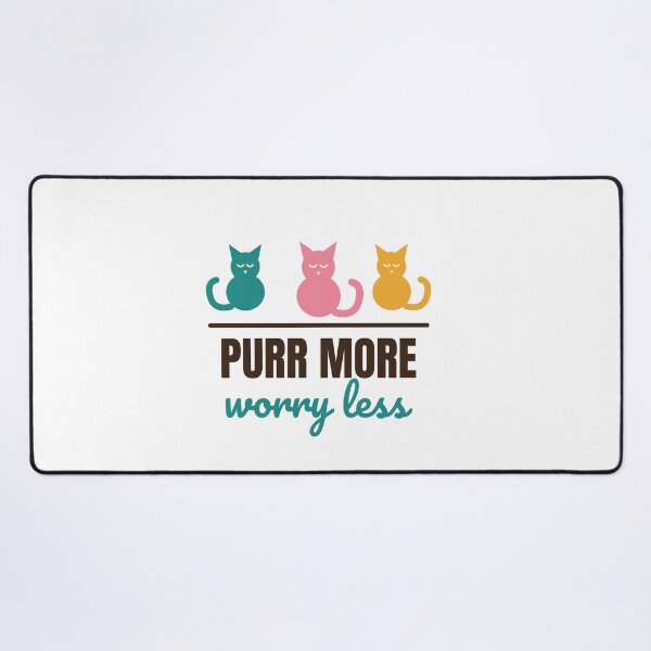 Item preview, Purr More Worry Less - Cute Colourful Cat Shirt designed and sold by RankShift.