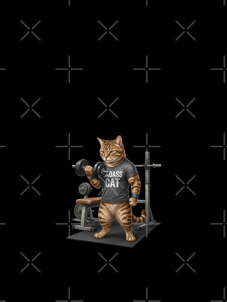 Thumbnail 4 of 4, iPhone Case, Cat does weight training designed and sold by ReneMM.