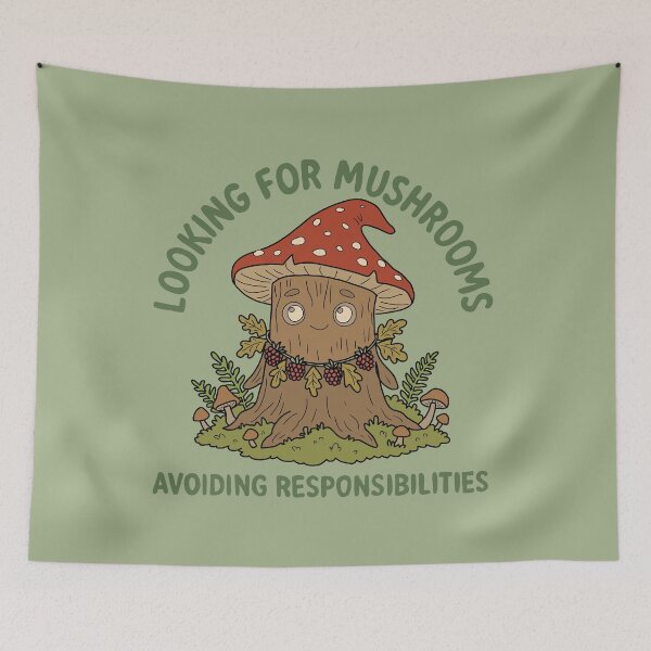 Item preview, Mushroom Foraging Gift Nature Lover Illustration designed and sold by LeshanArt.