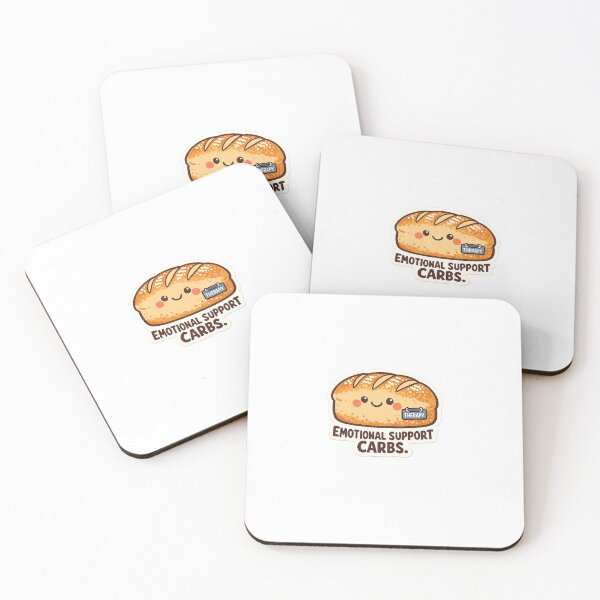 Item preview, Emotional Support Carbs Cute Sourdough Bread Sticker | Funny Bakery Food Lover Gift designed and sold by Doodlynx.