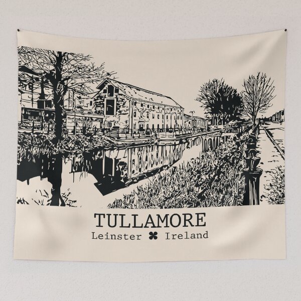 Item preview, Tullamore IRL - Vintage Ink Cityscape designed and sold by Lakeric.