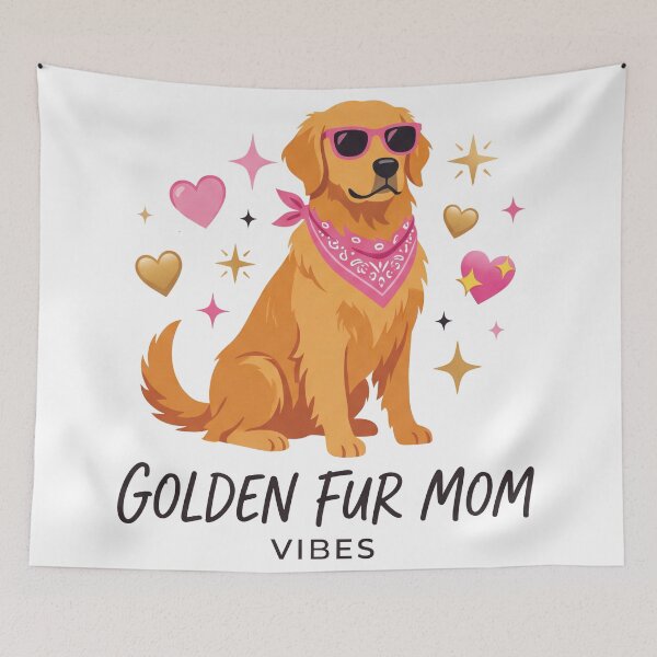 Item preview, Golden Fur Mom Vibes designed and sold by zoughlal.