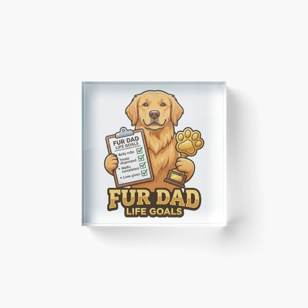Item preview, Fur Dad Life Goals designed and sold by zoughlal.
