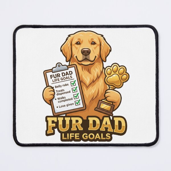 Item preview, Fur Dad Life Goals designed and sold by zoughlal.