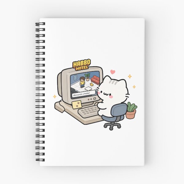 Item preview, Cute Cat Playing Habbo Hotel Retro Internet Y2K Nostalgia designed and sold by TrxshWear.