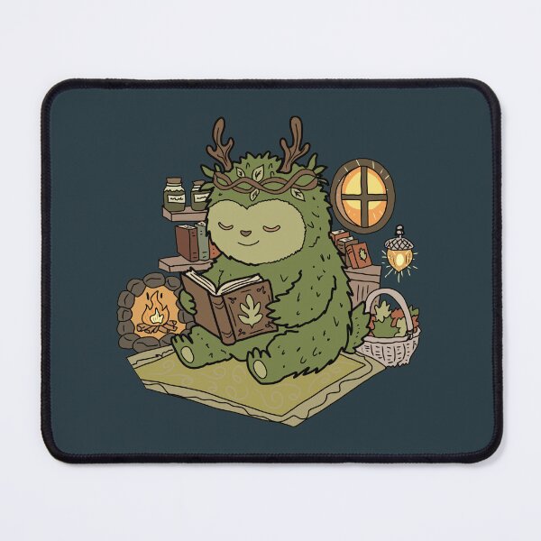 Item preview, Forest Creature Reading By Fireplace Woodland Art designed and sold by LeshanArt.