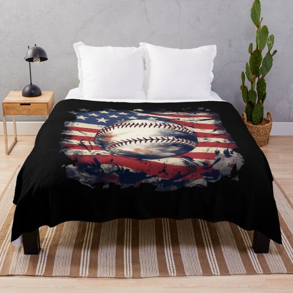 Artikelvorschau, Baseball USA Amerikanische Flagge Vintage Grunge entworfen und verkauft von FeverVoid.