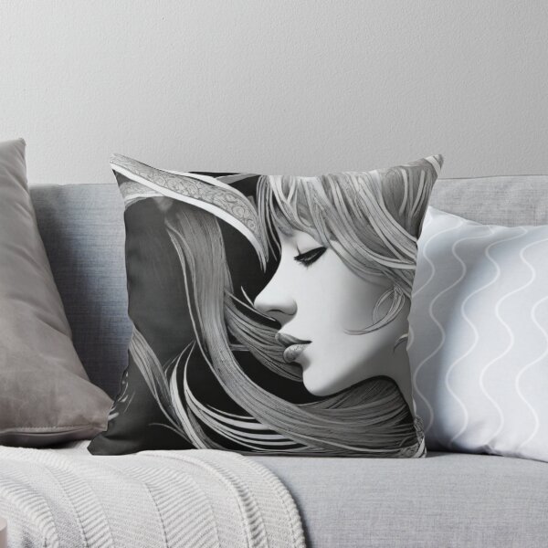 Item preview, Monochrome Flow: AI Acrylic Pour Horse & Woman designed and sold by Ethereal Pour Studio.