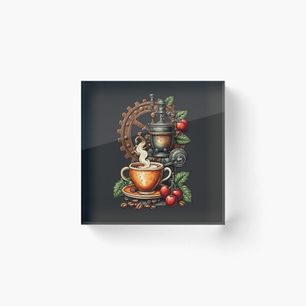 Item preview, Barista Mechanics - Steampunk Espresso Machine & Coffee Cherries 01 designed and sold by Shift-Bloom.