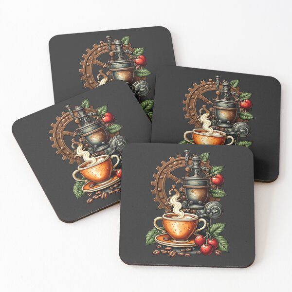 Item preview, Barista Mechanics - Steampunk Espresso Machine & Coffee Cherries 01 designed and sold by Shift-Bloom.