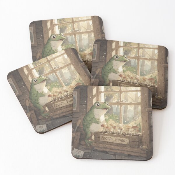 Item preview, Frog Proud of His Mushroom Garden Storybook Art designed and sold by PictorialWhimsy.