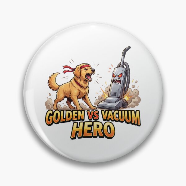 Item preview, Golden Retriever Vs Vacuum designed and sold by zoughlal.