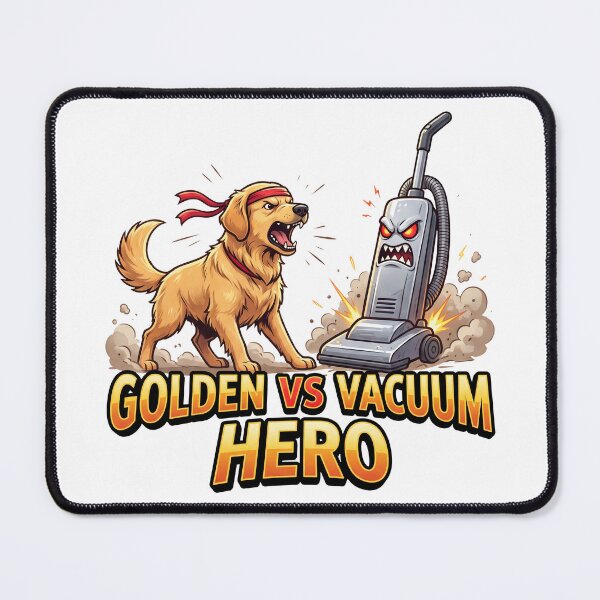 Item preview, Golden Retriever Vs Vacuum designed and sold by zoughlal.