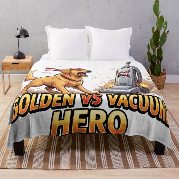 Item preview, Golden Retriever Vs Vacuum designed and sold by zoughlal.