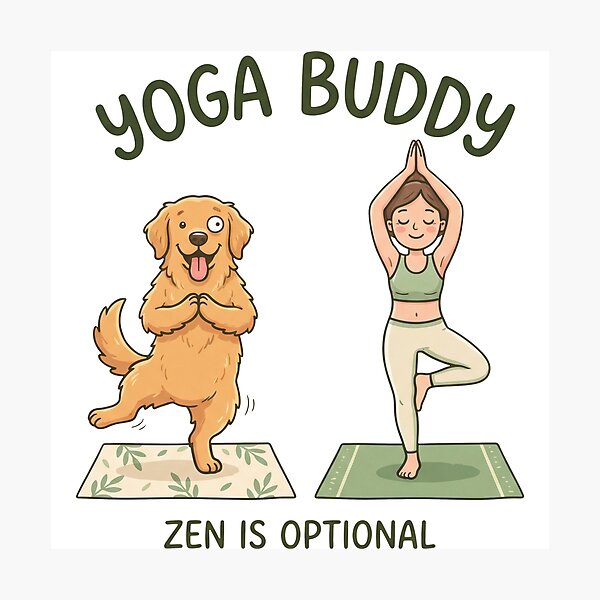 Item preview, Golden Yoga Buddy Zen designed and sold by zoughlal.