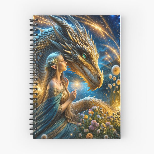 Item preview, Dragon and Elf Bond – Enchanted Fantasy Dragon Companion Magical Design designed and sold by DrakariArt.