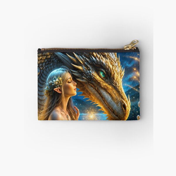 Item preview, Dragon and Elf Bond – Enchanted Fantasy Dragon Companion Magical Design designed and sold by DrakariArt.