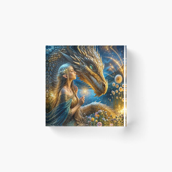 Item preview, Dragon and Elf Bond – Enchanted Fantasy Dragon Companion Magical Design designed and sold by DrakariArt.
