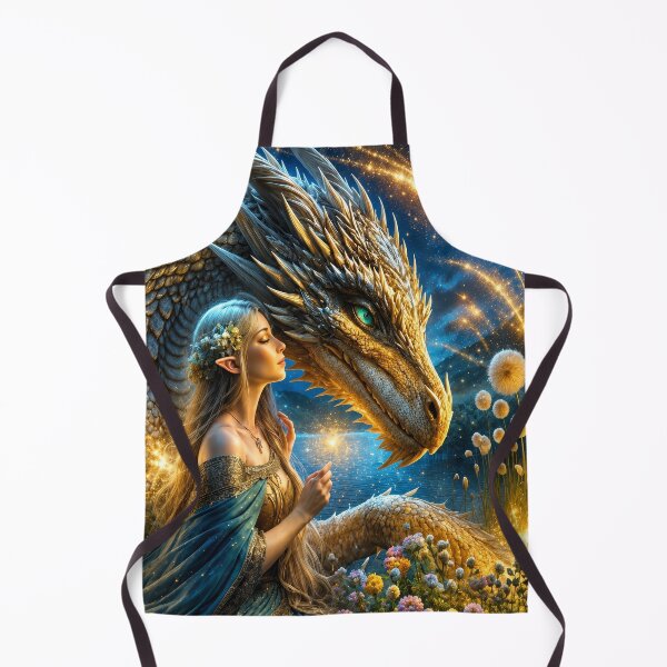Item preview, Dragon and Elf Bond – Enchanted Fantasy Dragon Companion Magical Design designed and sold by DrakariArt.