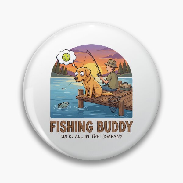 Item preview, Golden Fishing Buddy Luck designed and sold by zoughlal.