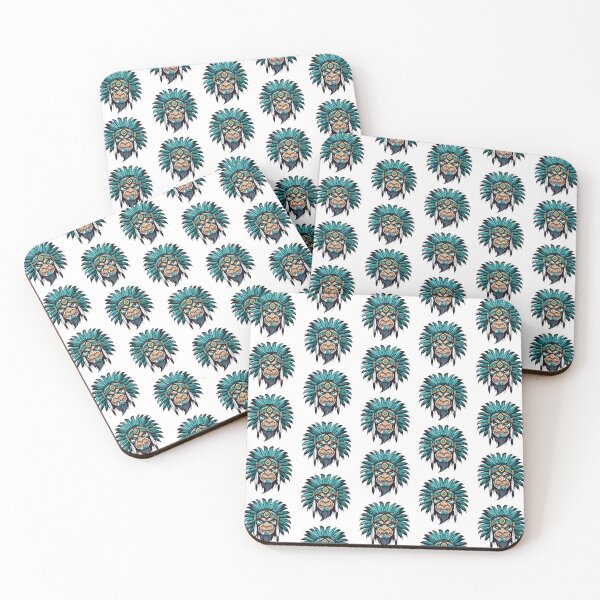 Item preview, Chief Warrior -  Mascot Aqua // School Spirit College Team Cheer designed and sold by Aubergine Designs.