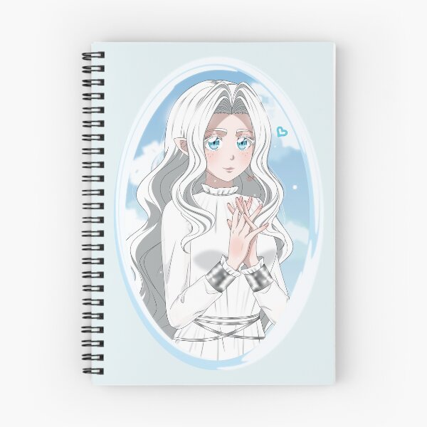 Item preview, Elf Girl Illustration Tee | Blue, Silver, White Theme Anime Portrait designed and sold by Wanami-Jun Designs.
