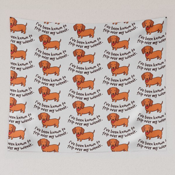 Item preview, Ive Been Known To Trip Over My Wiener designed and sold by ThreadRiotTees.