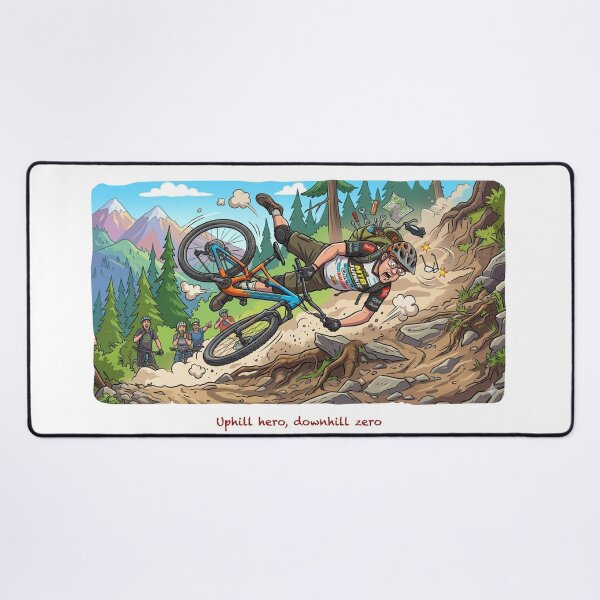 Item preview, Uphill Hero Downhill Zero designed and sold by AcornAndPebble.