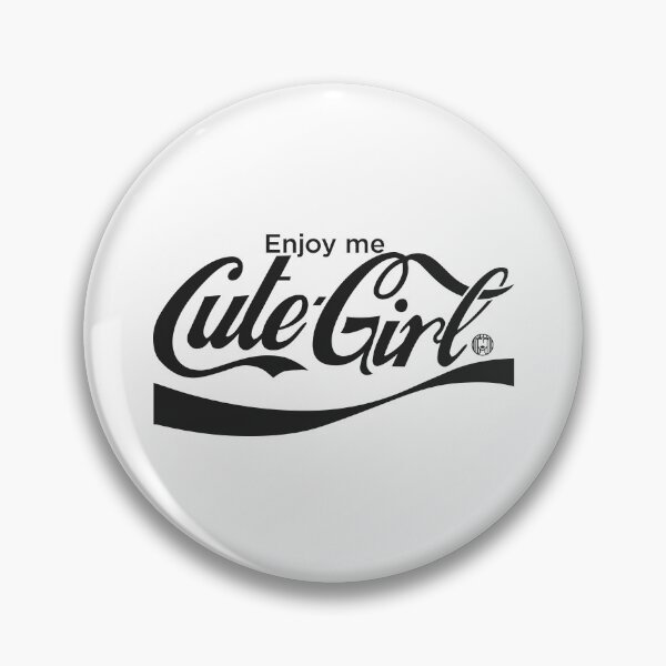 Item preview, Enjoy me: Cute-Girl - Coca-Cola Logo Parody (Black Edition) designed and sold by devilinfluencer.