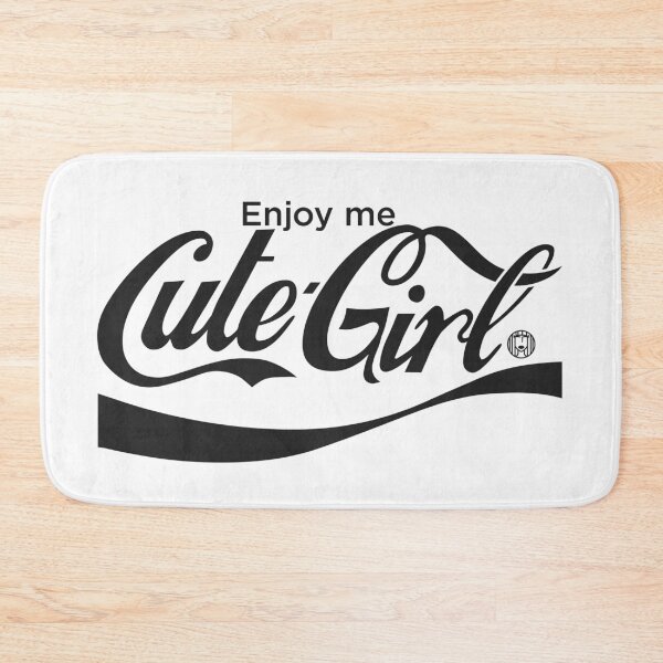 Item preview, Enjoy me: Cute-Girl - Coca-Cola Logo Parody (Black Edition) designed and sold by devilinfluencer.