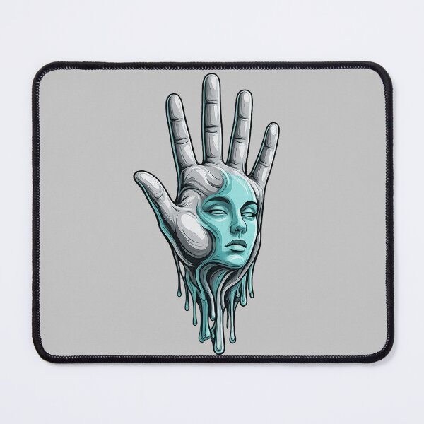 Item preview, Surreal Hand Face Illustration | Melting Psychedelic Art | Gothic Aesthetic T-Shirt Design designed and sold by designbyuzi.