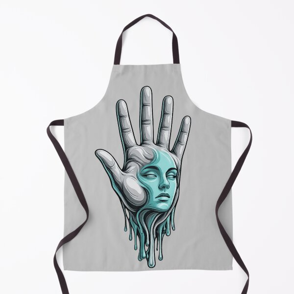 Item preview, Surreal Hand Face Illustration | Melting Psychedelic Art | Gothic Aesthetic T-Shirt Design designed and sold by designbyuzi.
