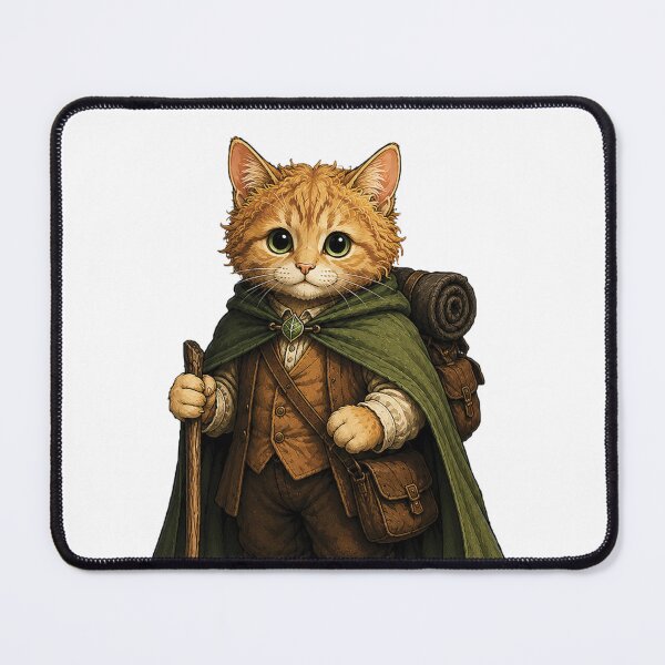 Item preview, hobbit cat a lords of the rings designed and sold by barkandmeow.