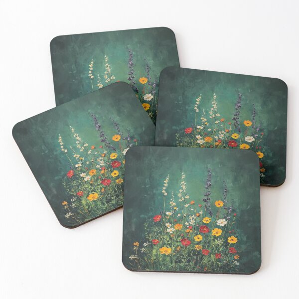 Item preview, Wild Meadow Flowers on Deep Green designed and sold by RossignolStudio.